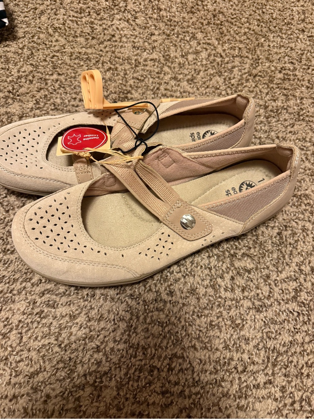 Earth Spirit Beige/Tan Women's Mary Jane Flats